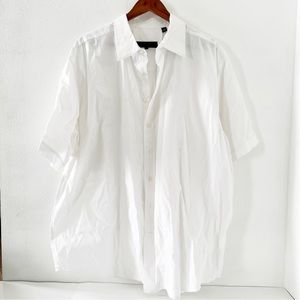 Synrgy White Casual Button Down Shirt-2XL
